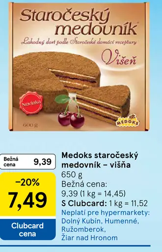 Medoks staročeský medovník višňa