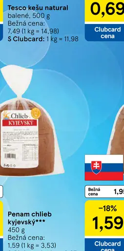 Tesco kešu natural