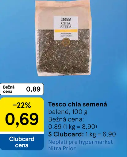 Tesco chia semená