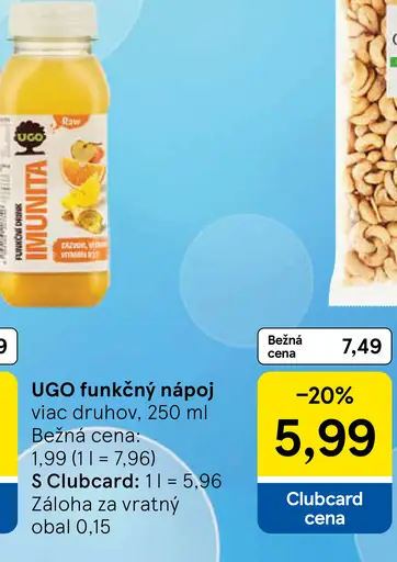 UGO funkčný nápoj viac druhov