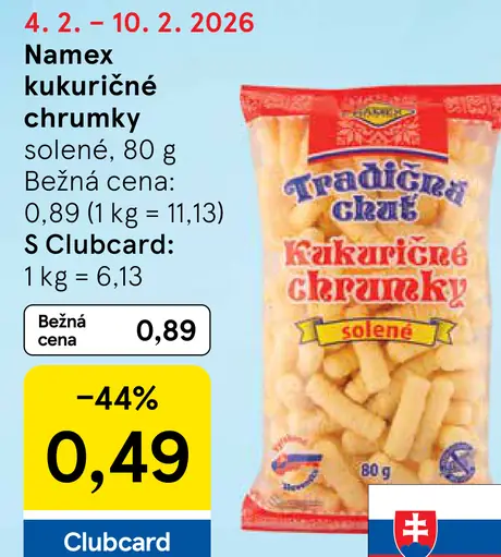 Namex Kukuričné chrumky solené