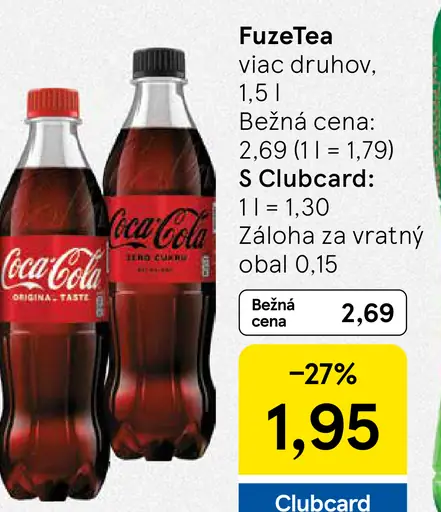 FuzeTea ľadový čaj rôzne druhy