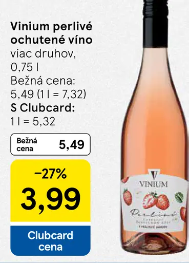 Vinium perlivé ochutené víno