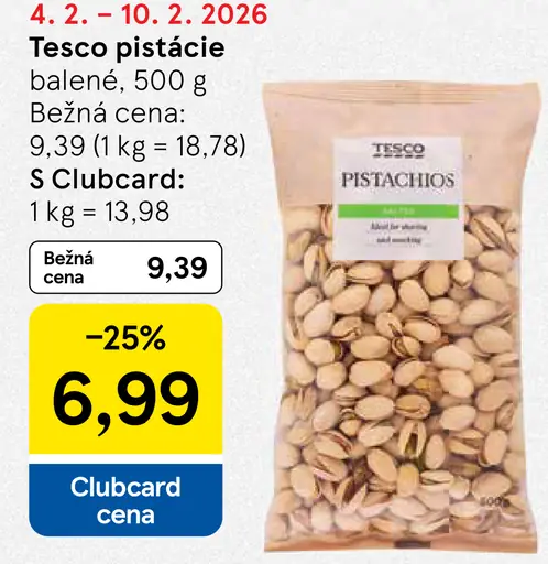 Tesco pistácie