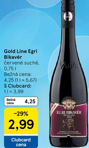 Gold Line Egri Bikavér červené suché víno