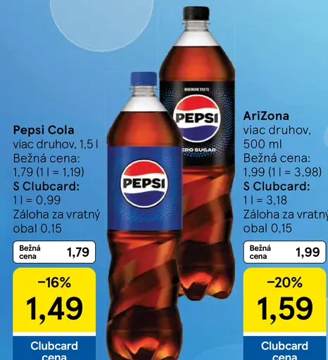 Pepsi Cola viac druhov