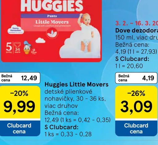 Huggies Little Movers detské plienkové nohavičky