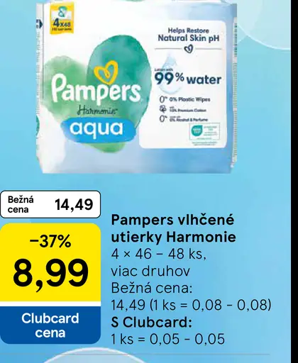 Pampers vlhčené utierky Harmonie Aqua