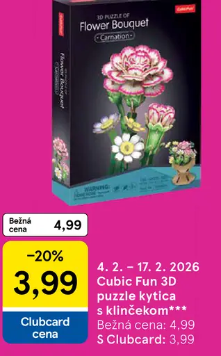 Cubic Fun 3D puzzle kytica s klinčekom