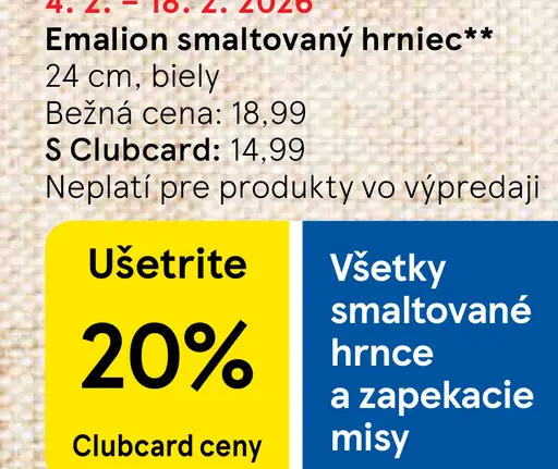 Emalion smaltovaný hrniec biely