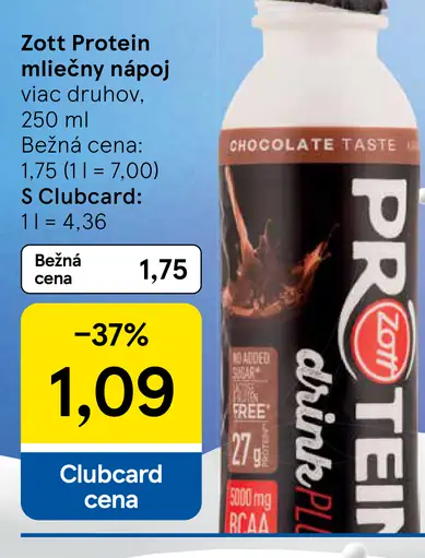 Zott Protein mliečny nápoj chocolate taste
