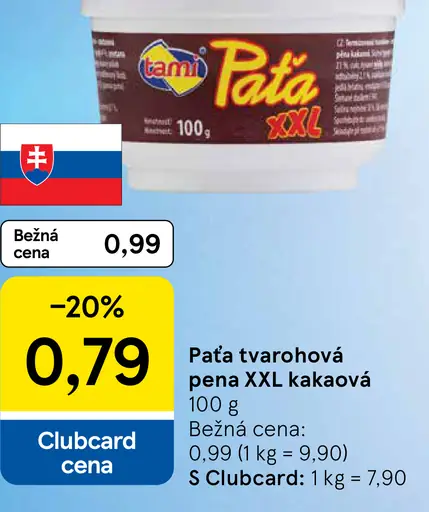 Tami Paťa tvarohová pena XXL kakaová