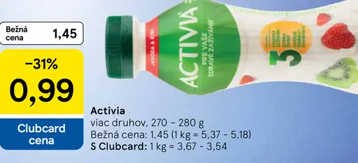 Activia jogurt marhuľa