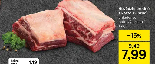 Hovädzie predné s kosťou - hrud