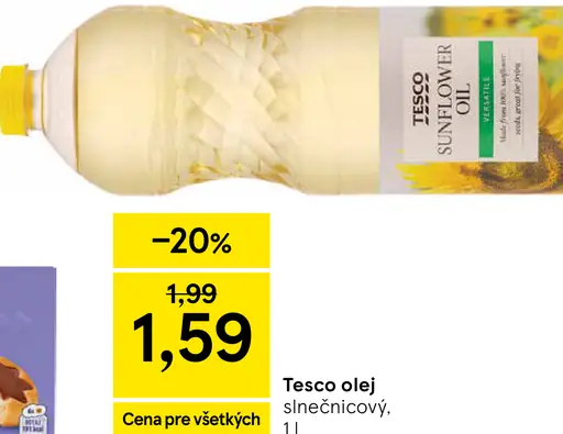 Tesco olej slnečnicový