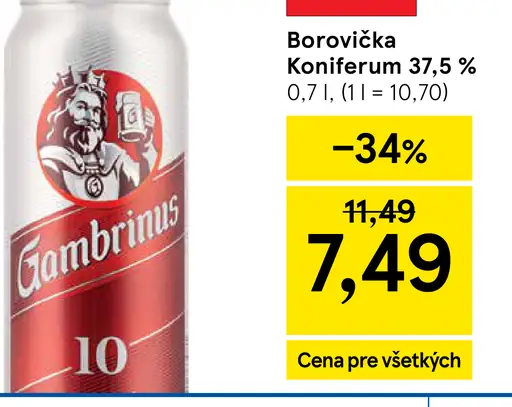 Gambrinus 10° plechovka