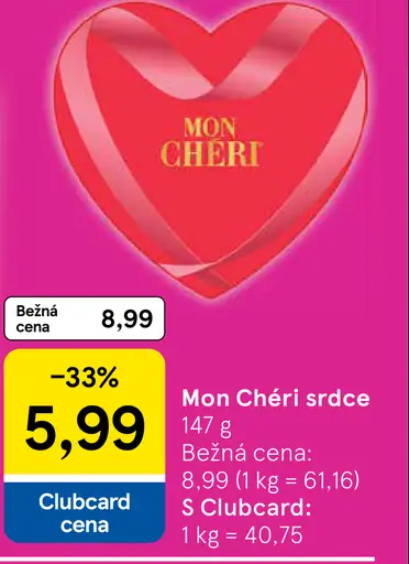 Mon Chéri srdce bonboniéra