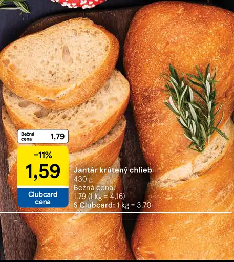 Jantár krútený chlieb