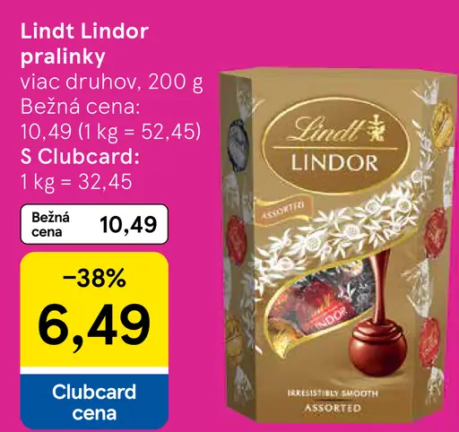 Lindt Lindor pralinky