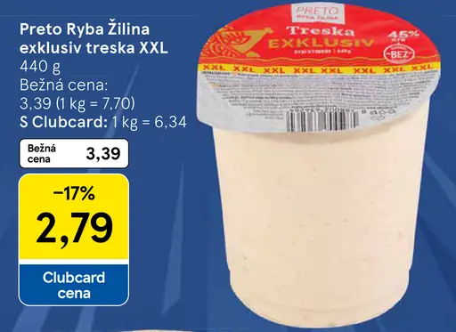 Preto Ryba Žilina exkluzív treska XXL