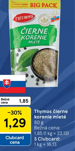 Thymos Čierne korenie mleté