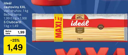 Ideál cestoviny XXL viac druhov