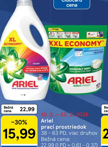Ariel prací prostriedok tekutý alebo kapsuly