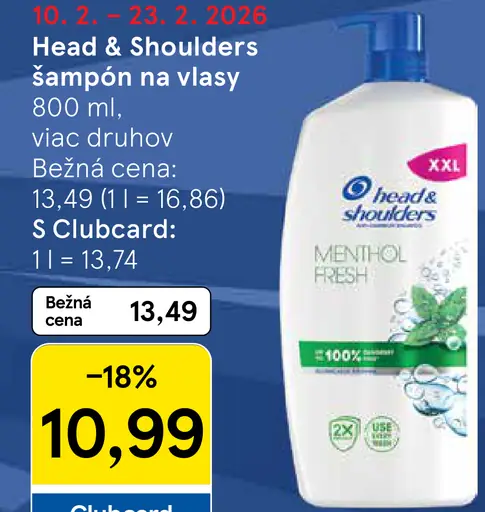 Head & Shoulders šampón na vlasy
