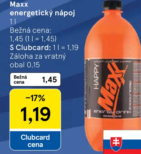 Maxx energetický nápoj
