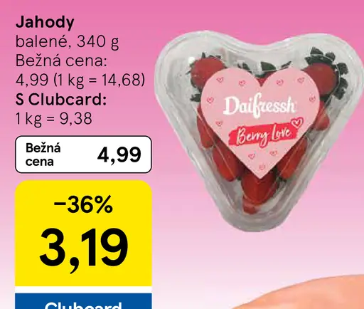 Tesco jahody balené