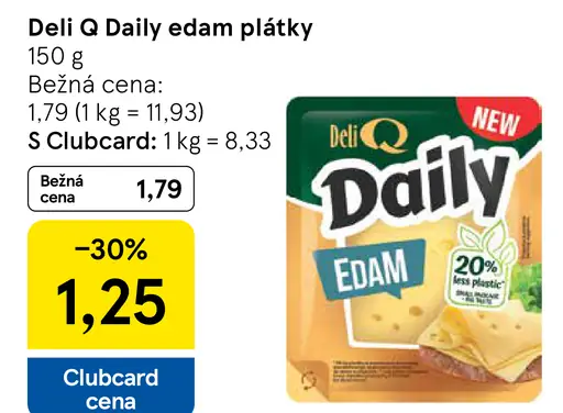 Deli Q Daily edam plátky syr