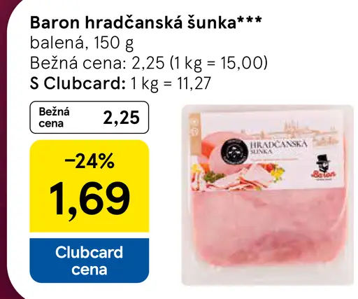 Baron hradčanská šunka balená