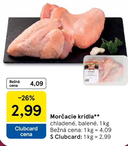 Morčacie krídla chladené balené