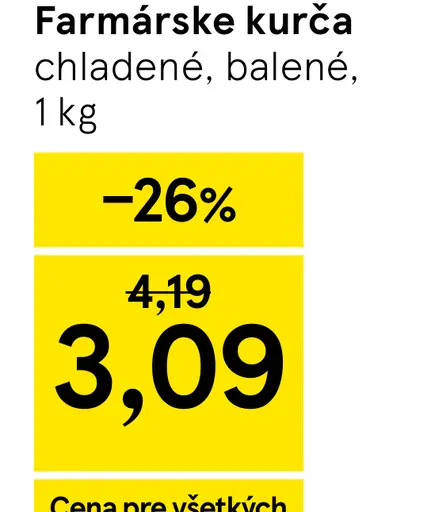 Farmárske kurča chladené balené