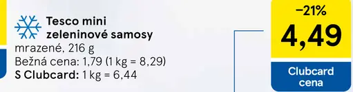 Tesco mini zeleninové samosy mrazené