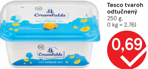 Tesco Creamfields rastlinná nátierka 25%