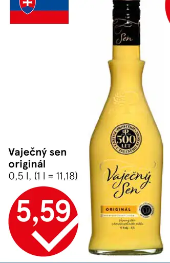 Vaječný Sen Original vaječný likér