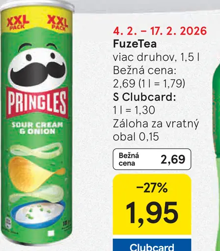 Pringles XXL smotana a cibuľa zemiakové lupienky