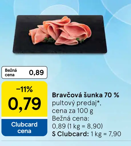 Bravčová šunka 80 %
