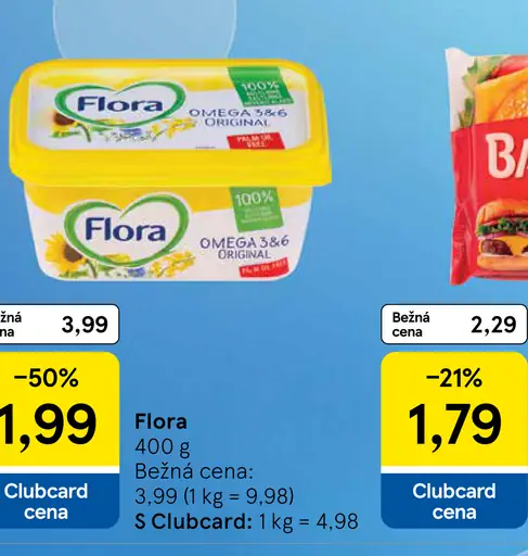 Flora Omega 3&6 rastlinný tuk na natieranie