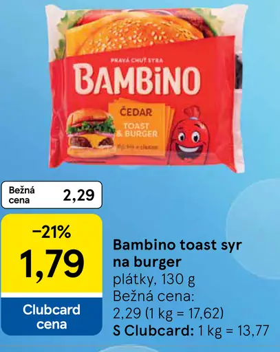 Bambino toast syr na burger