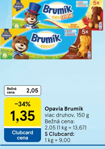 Opavia Brumík detský piškótový koláčik