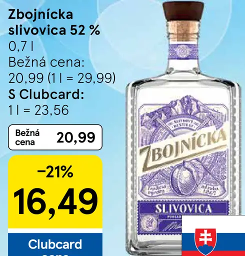 Zbojnícka Slivovica 52%
