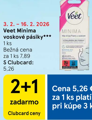 Veet Minima depilačné voskové pásky
