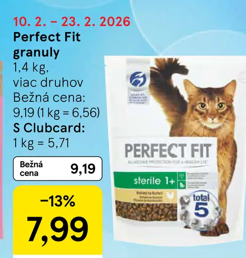 Perfect Fit granuly pre mačky