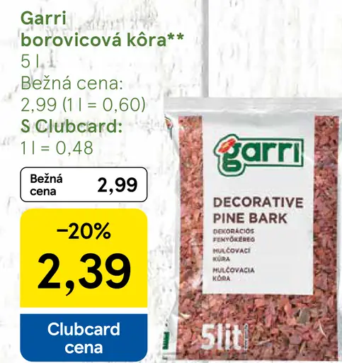Garri borovicová kôra dekoratívna