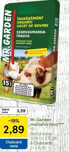 Mr. Garden maštaľný hnoj