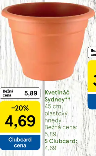 Kvetináč Sydney plastový hnedý