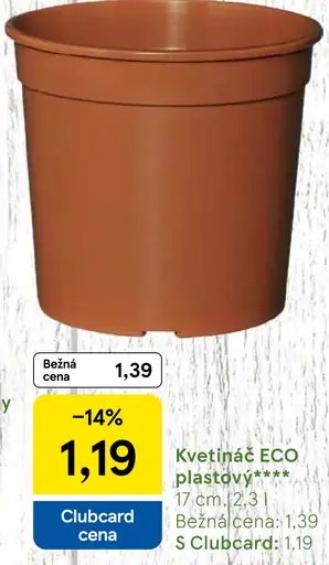 Kvetináč ECO plastový 13 cm