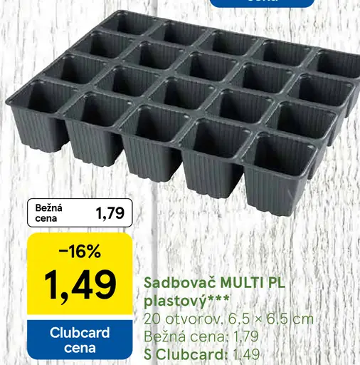 Sadbovač MULTI PL plastový 20 otvorov 6,5 × 6,5 cm